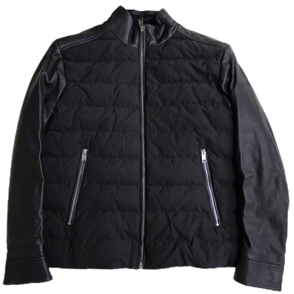 HUGO BOSS ヒューゴボス 中綿入レザー ジャケット 羊革 HUGO BOSS(ヒューゴボス) レザージャケット ブラック サイズ 50